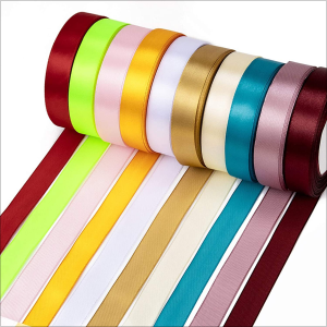 1 Inch Silk Fabric Ribbon Random Colors 1Pc Roll