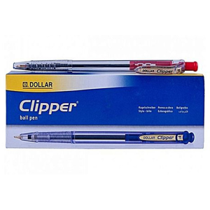 Dollar Clipper Ball Pen Red 1 Box